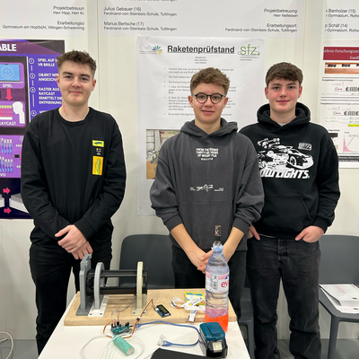 Bild vergr&ouml;&szlig;ern: Jugend forscht - Team der Ferdinand-von-Steinbeis-Schule