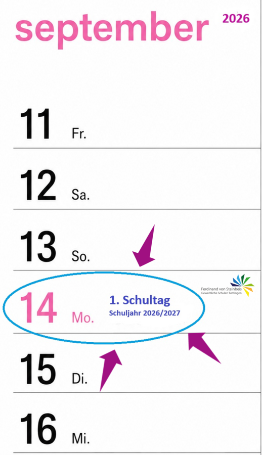 Bild vergr&ouml;&szlig;ern: 1. Schultag 2026/2027